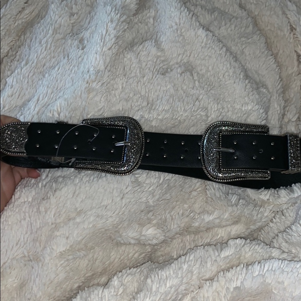 Zara double buckle waist belt